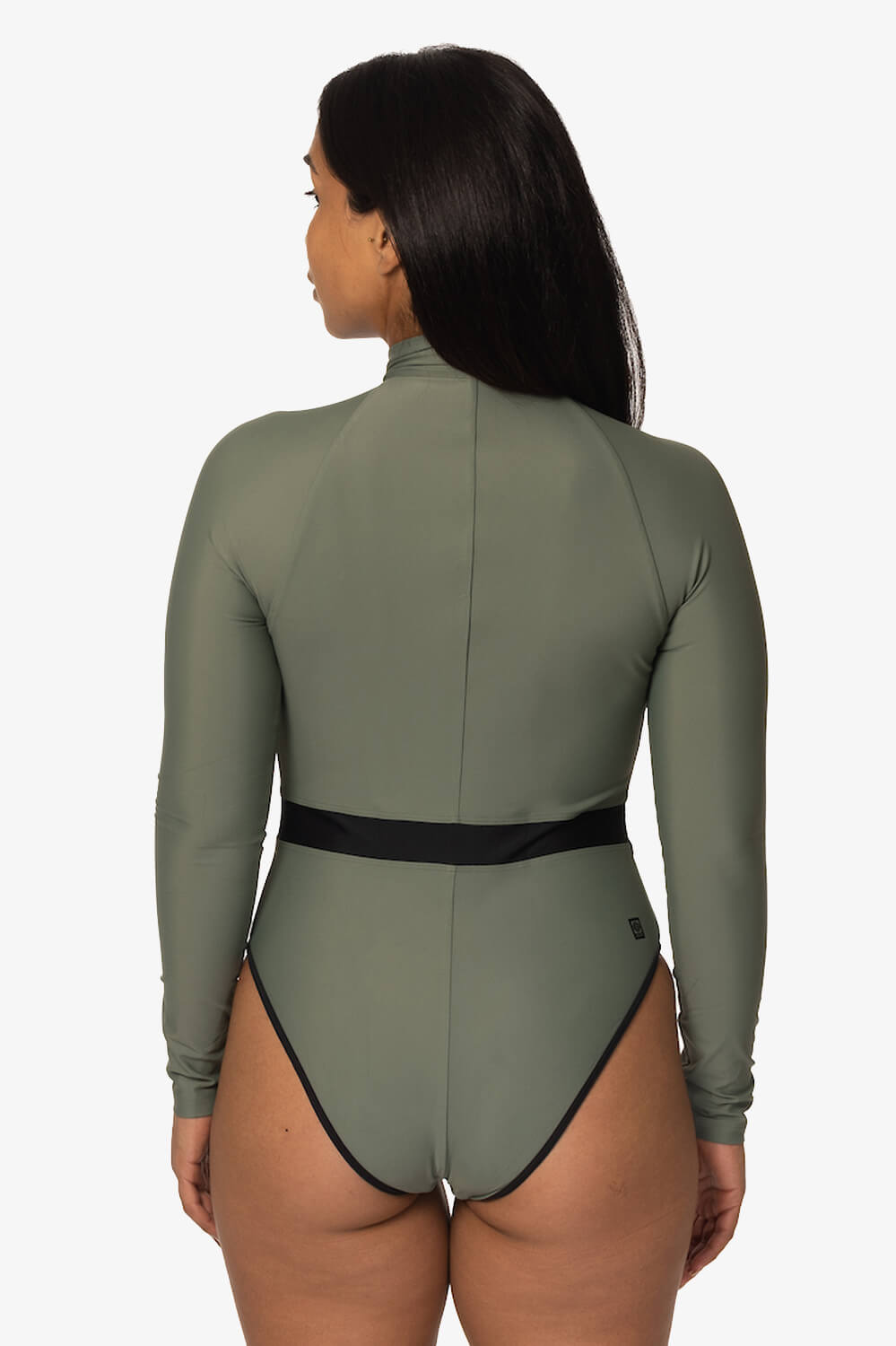  Nazare Long Sleeve Zip-Up Surf One Piece - Eucalyptus