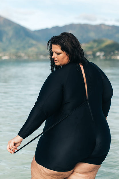  Elizabeth Zip-Up Surf Suit - Black