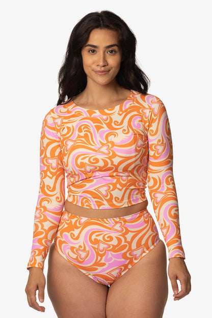  Freya Long Sleeved Crop Rashie - Darlin