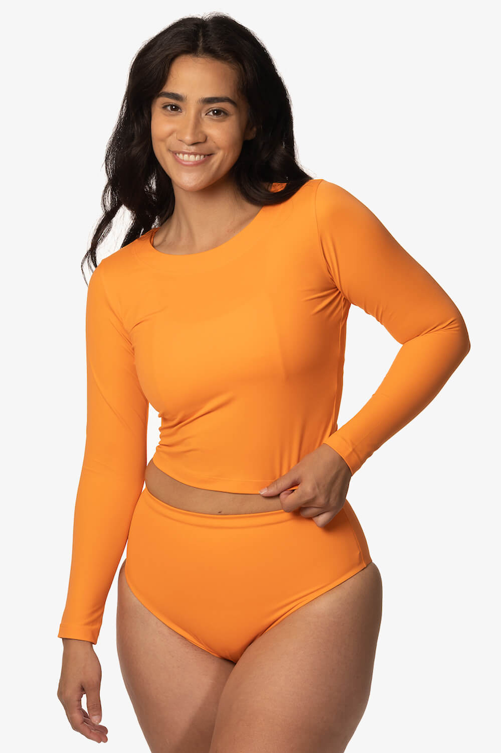  Freya Long Sleeved Crop Rashie - Volcano