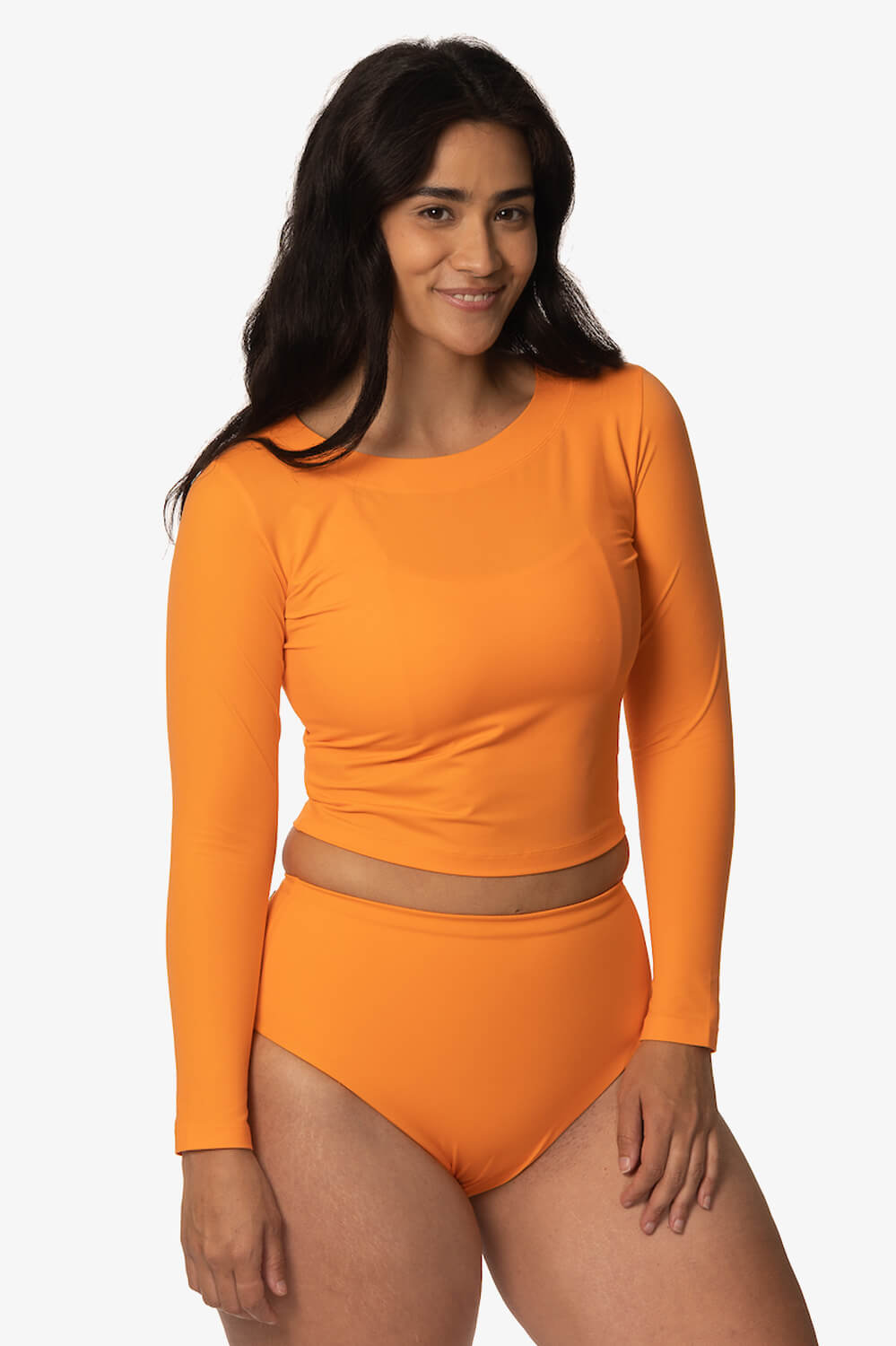  Freya Long Sleeved Crop Rashie - Volcano