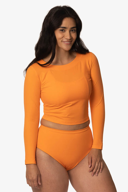  Freya Long Sleeved Crop Rashie - Volcano