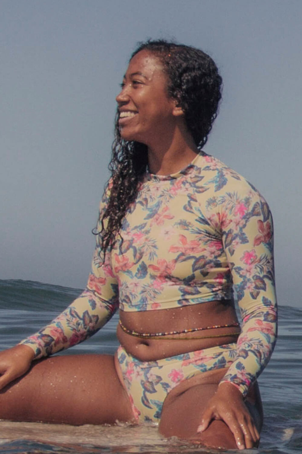  Moana Long Sleeved Crop Rashie - Catalina Island