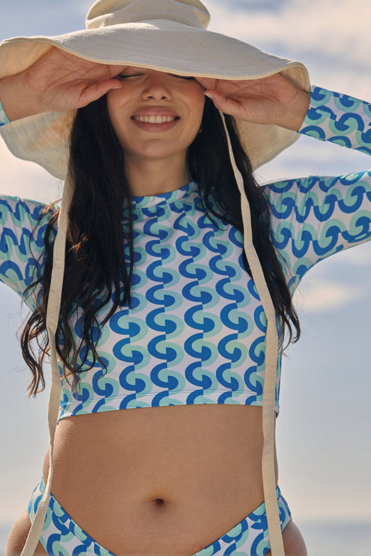  Moana Long Sleeved Crop Rashie - Dana Point