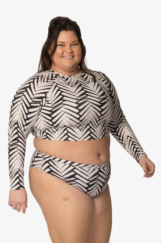  Moana Long Sleeved Crop Rashie - Pacific