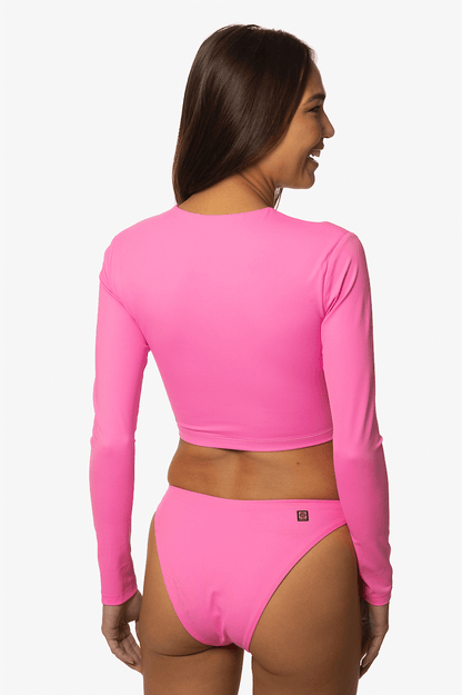  Taranaki Long Sleeved Crop Cut-Out Rashie - Passion