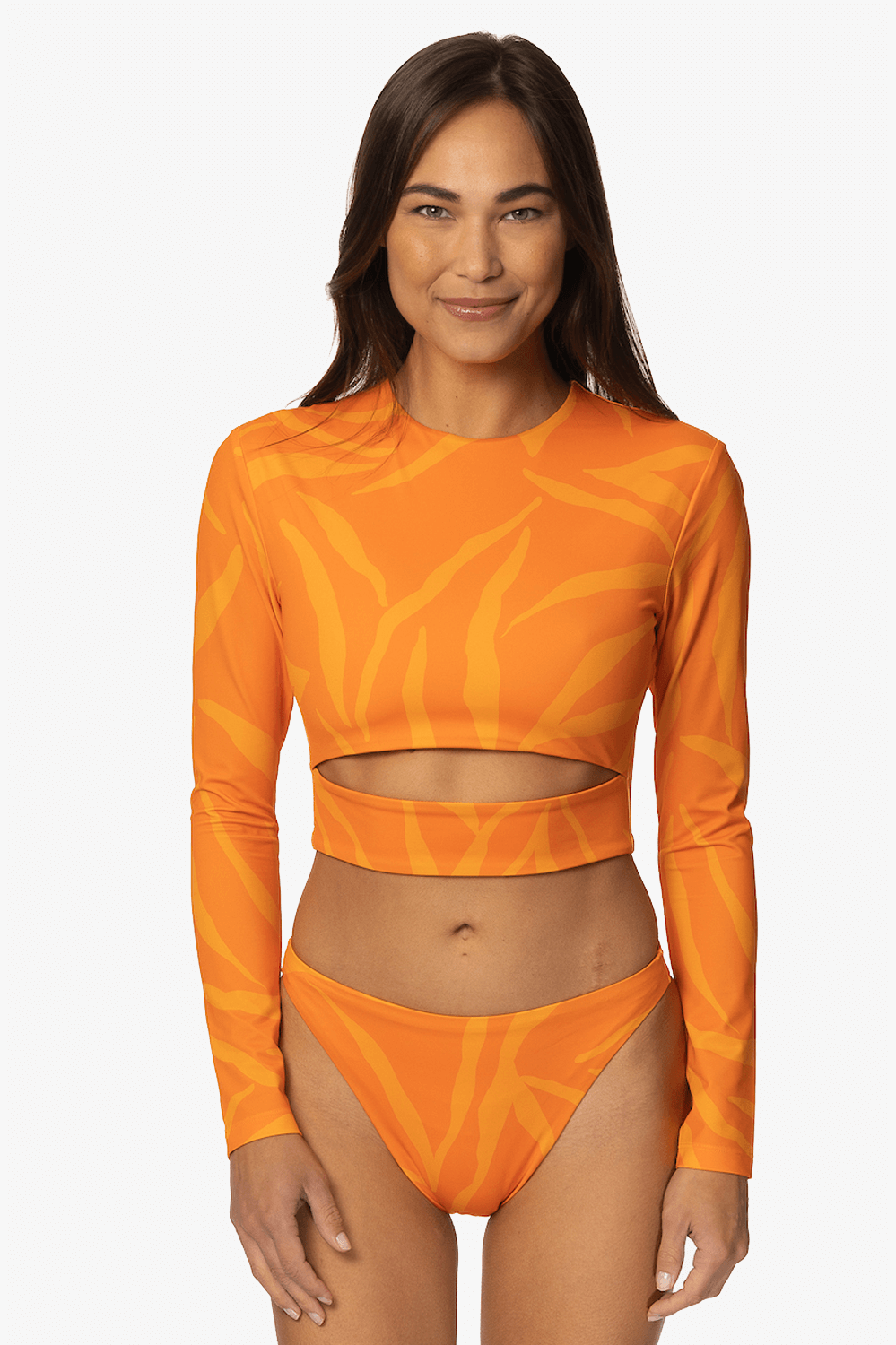  Taranaki Long Sleeved Crop Cut-Out Rashie - Pyramid
