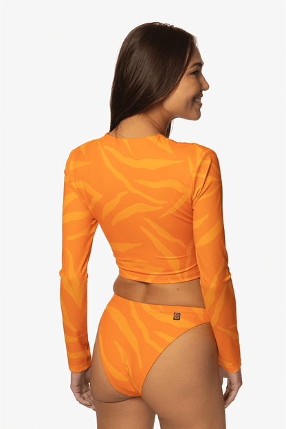  Taranaki Long Sleeved Crop Cut-Out Rashie - Pyramid