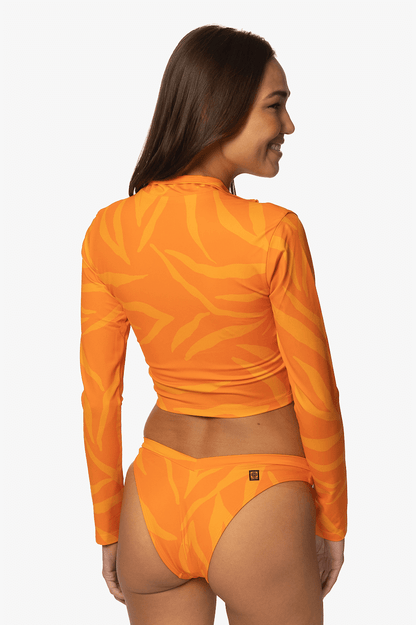  Tofino Long Sleeved Crop 1/4 Zip-up Rashie - Pyramid