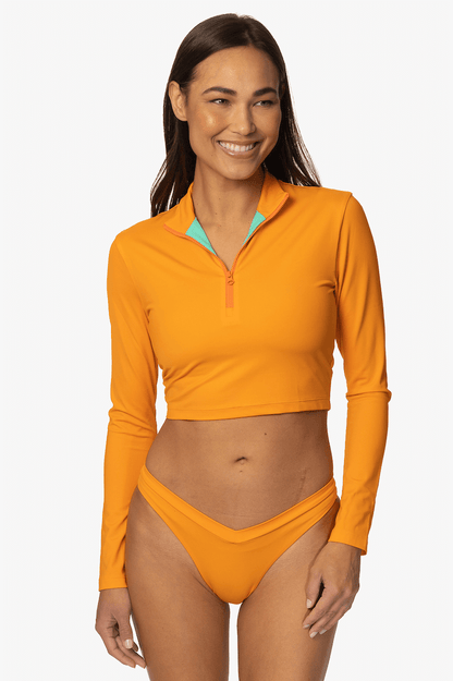  Tofino Long Sleeved Crop 1/4 Zip-up Rashie - Harmony