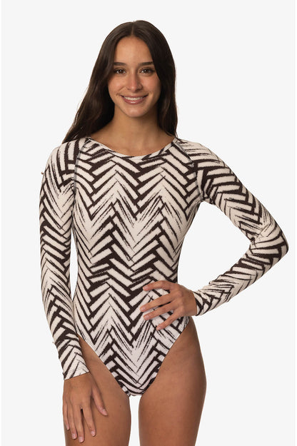  Lennon Long Sleeve Surf One Piece - Pacific