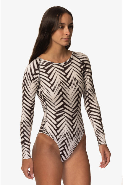  Lennon Long Sleeve Surf One Piece - Pacific