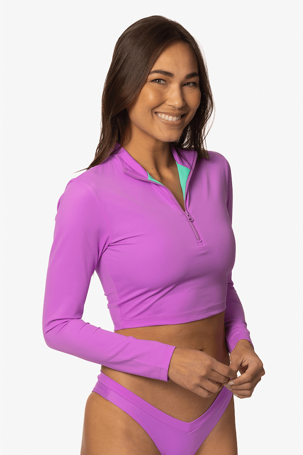  Tofino Long Sleeved Crop 1/4 Zip-up Rashie - Dreamer