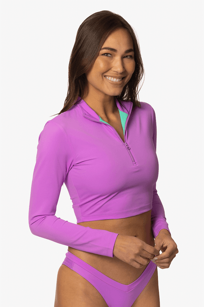  Tofino Long Sleeved Crop 1/4 Zip-up Rashie - Dreamer
