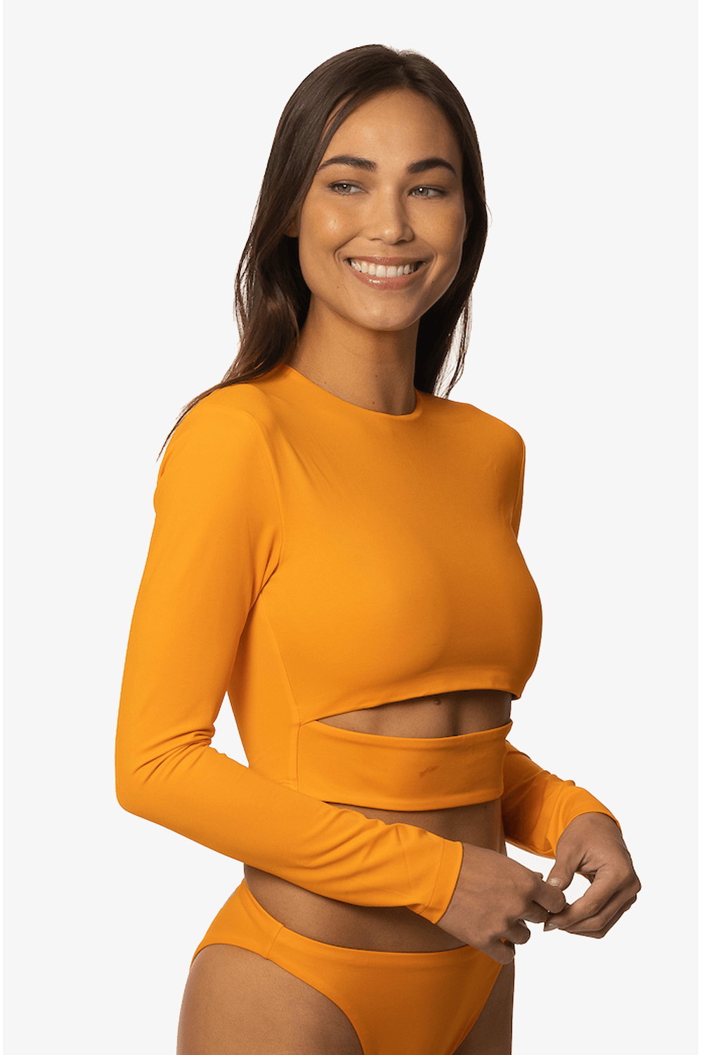  Taranaki Long Sleeved Crop Cut-Out Rashie - Harmony