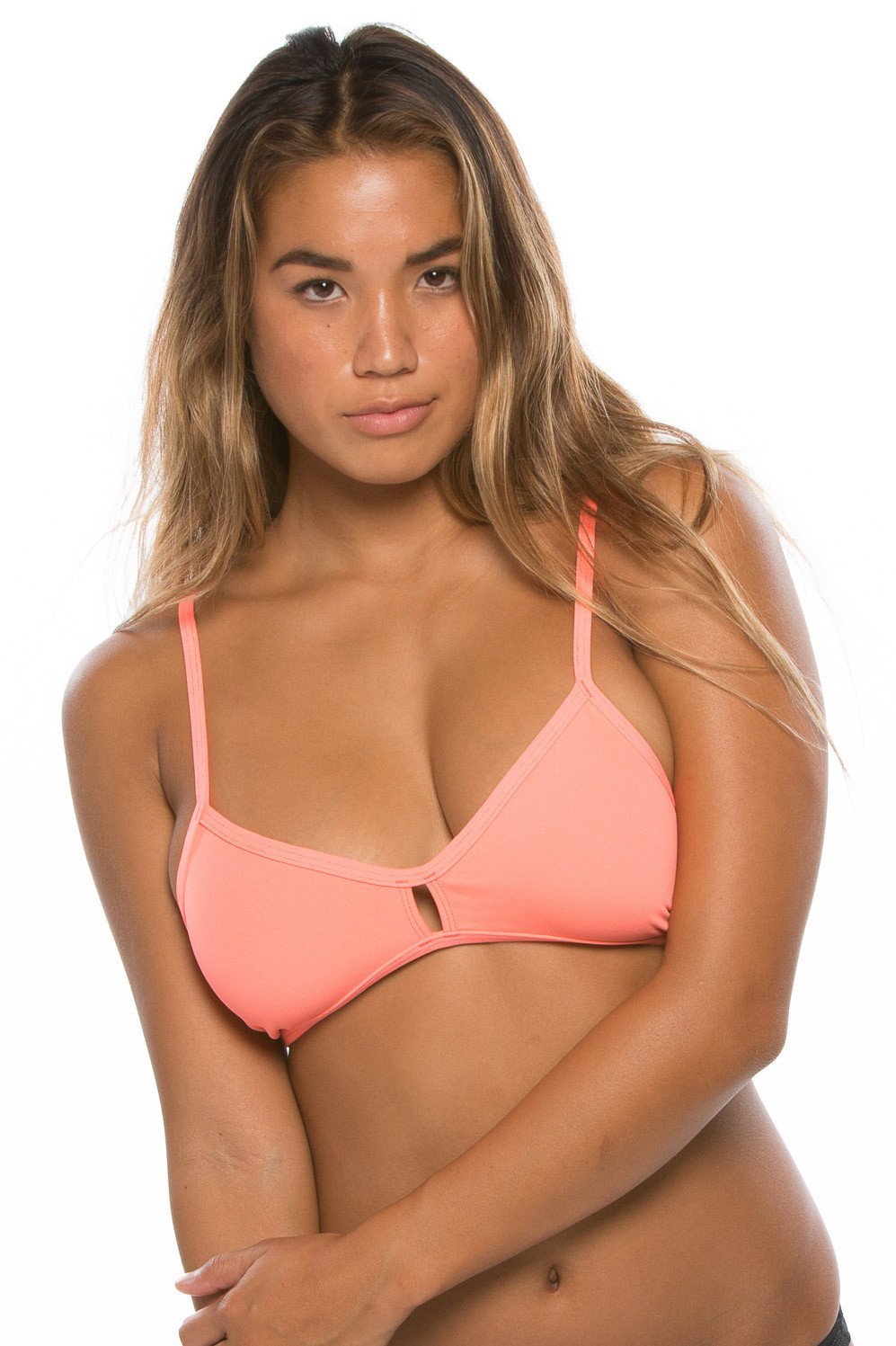  Vent Bikini Top - Papaya