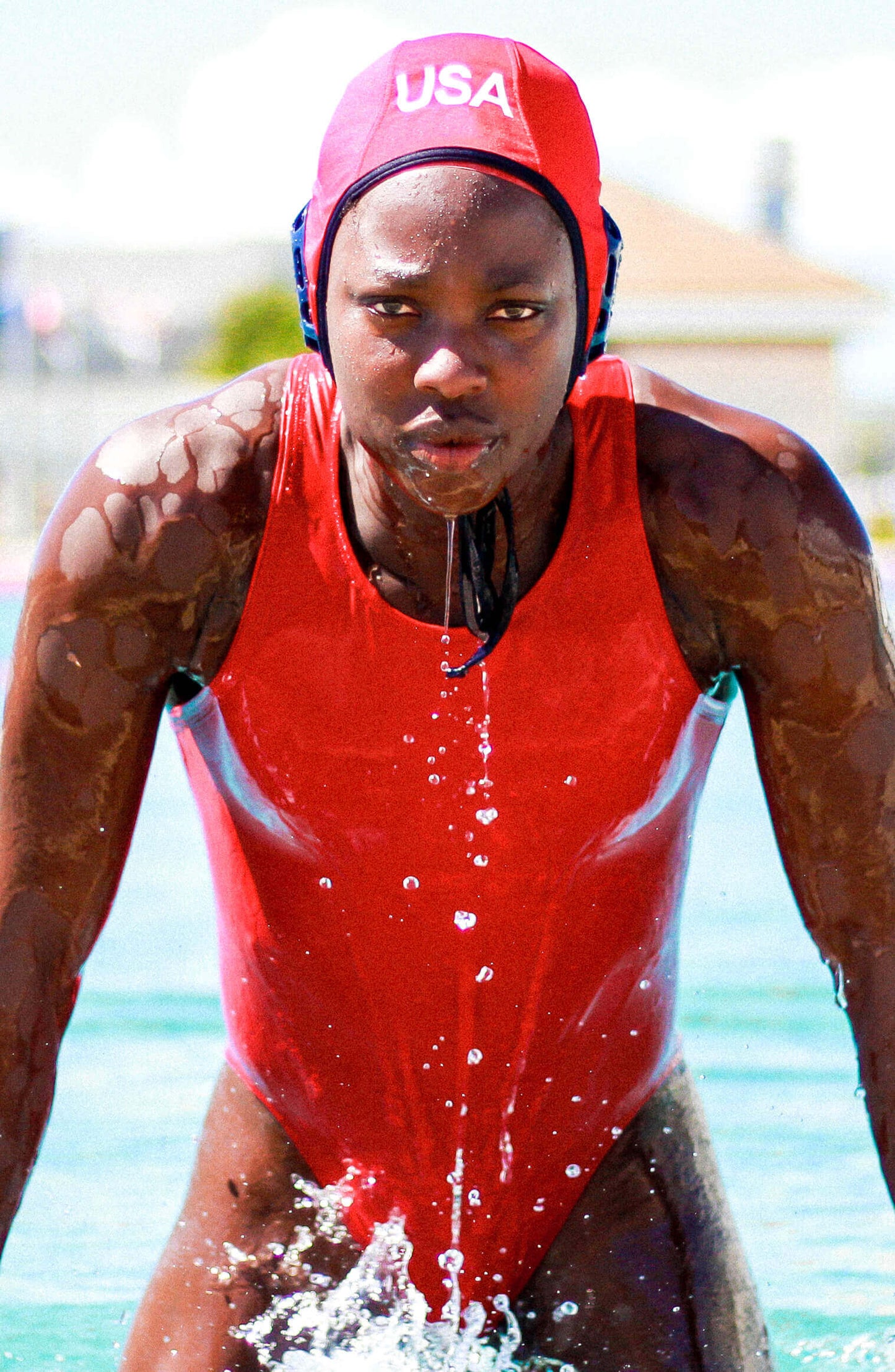  Anique Water Polo Suit - Red