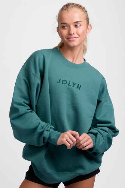  Roxanne Oversized Fleece Crewneck - Cactus