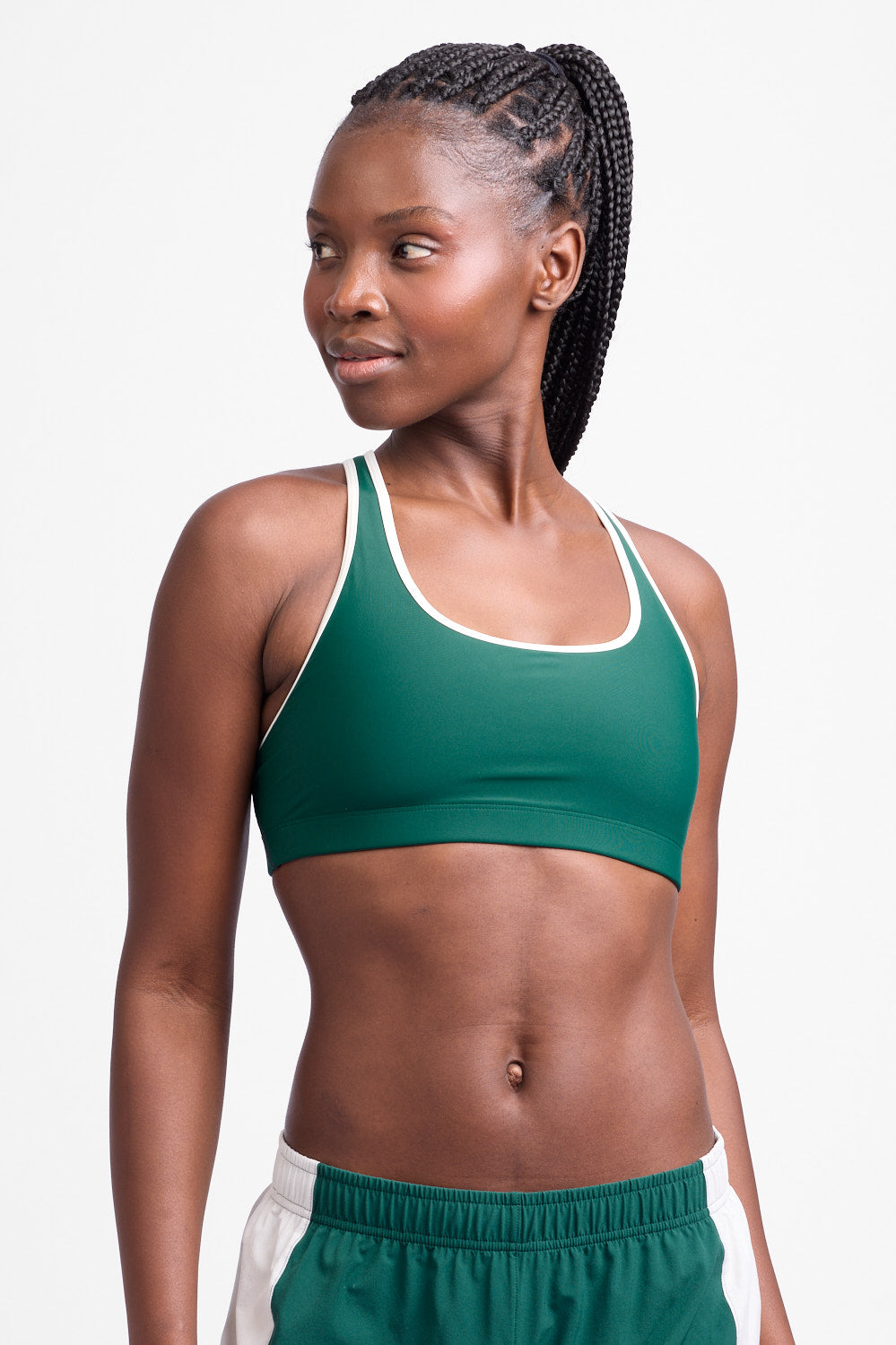  Molly Sports Bra - Basil Contrast