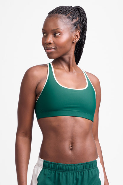 Molly Sports Bra - Basil Contrast