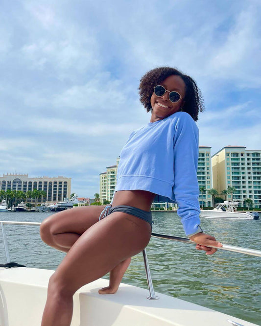  Brynn Cropped Fleece Crewneck