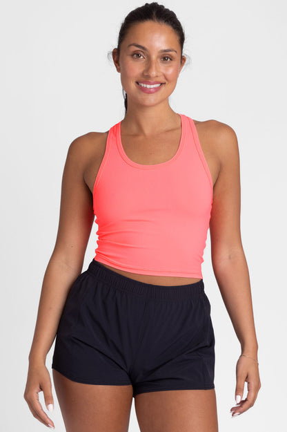  Rochelle Basic Crop Top - Melon